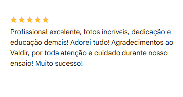 Avaliação de cliente